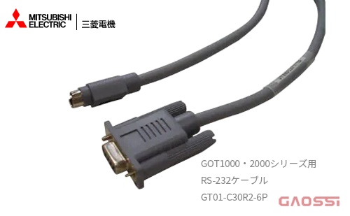 MITSUBISHI 三菱电机 RS-232通信电缆GT01-C30R2-6P人机界面GOT1000,GOT2000系列用