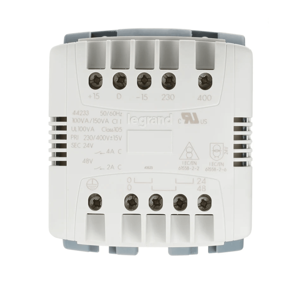 Legrand 罗格朗 控制与信号变压器 044233,100VA, DIN导轨安装 230~400V AC,24V AC隔离变压器
