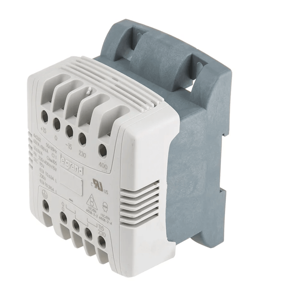Legrand 罗格朗 控制与信号变压器 044262, 63VA, DIN导轨安装230~400V AC,115V单相隔离变压器