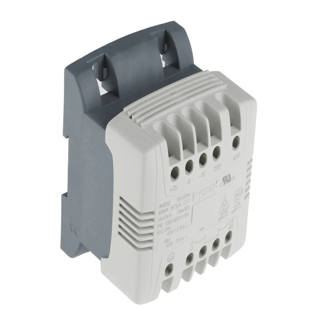 Legrand 罗格朗 控制与信号变压器044232,63VA ,DIN安装230~400V AC,24V AC单相隔离变压器
