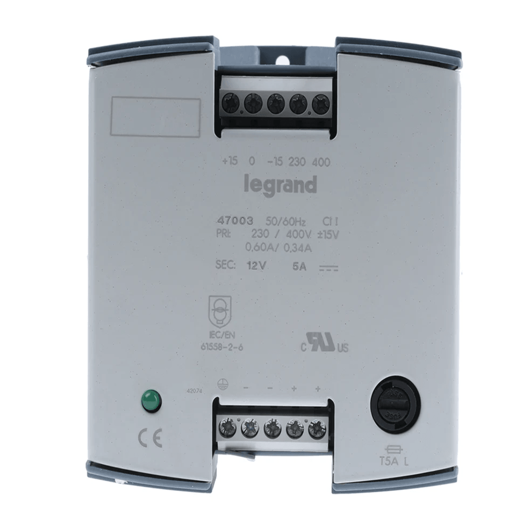 Legrand 罗格朗 单相线性导轨电源 047003,60W ,DIN安装230~400V AC,12V DC