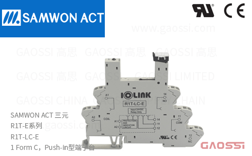 SAMWON ACT 三元 R1T-E系列R1T-LC-E 1 Form C,Push-in型端子台 500X309