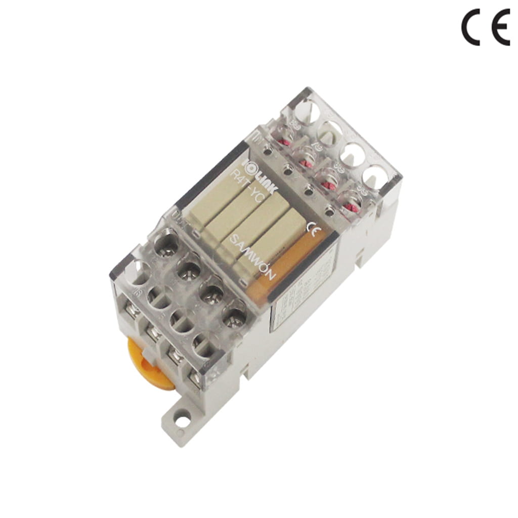 SAMWON ACT 三元 R4T-YC继电器终端 4点型通用继电器终端 安装TAKAMISAWA NY继电器