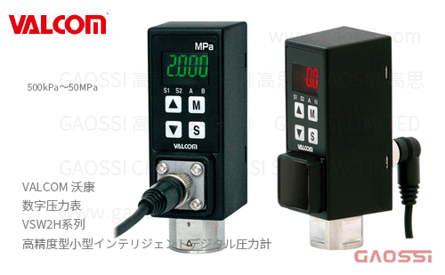 VALCOM 沃康 数字压力表 VSW2H系列 高精度小型智能数字压力表 高精度型小型インテリジェントデジタル圧力計