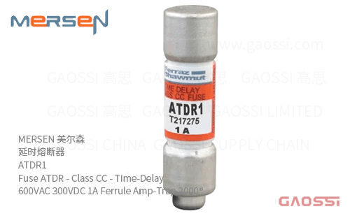 MERSEN 美尔森 延时熔断器 ATDR1 Fuse ATDR – Class CC – Time-Delay 600VAC 300VDC 1A Ferrule Amp-Trap 2000®